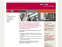 Tablet Screenshot of max-planck-innovation.de